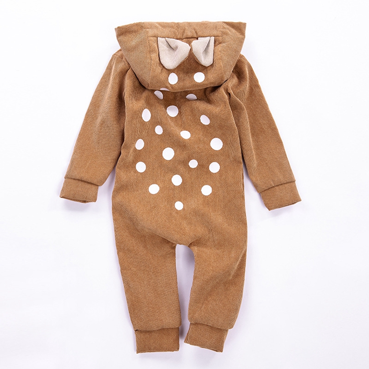 Infant Boutique Clothing Long Sleeve Toddler Girls Jumpsuit Embroidery Infant Ruffle Romper 