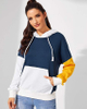 Color Matching Sports Athletic Hoodies Women