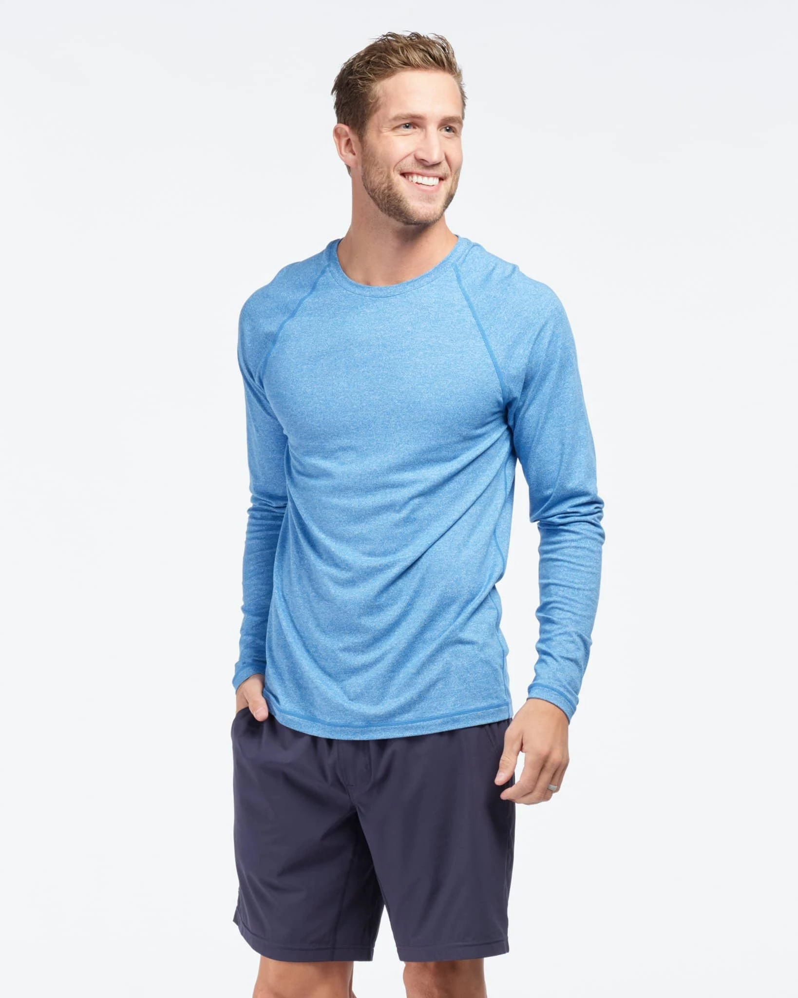 Athletic Long Sleeve Basic Shirt Men