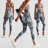 OEM High Quality Activewear Sets Women Breathable Gym Sets Fitness Tie Dye Printed Sports Bra Yoga Leggings Set 2022