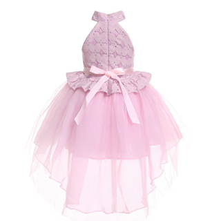 Gown Floral Printed Fancy Children Dress Kids Clothes Dress