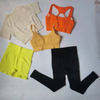 New Design Seamless Outdoor Sport Gym Fitness Sets Women 5pcs Solid Color Workout Training Sets Good Elastic Ladies Fitness Wear