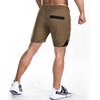 Hidden Pocket Mesh Shorts Plus Size Mens Beach 2 in 1 Gym Sport Shorts