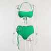 Amazon 2022 Cutout Knit Bikini Swimsuit Set Summer New Sexy Beach Vacation Swimwear