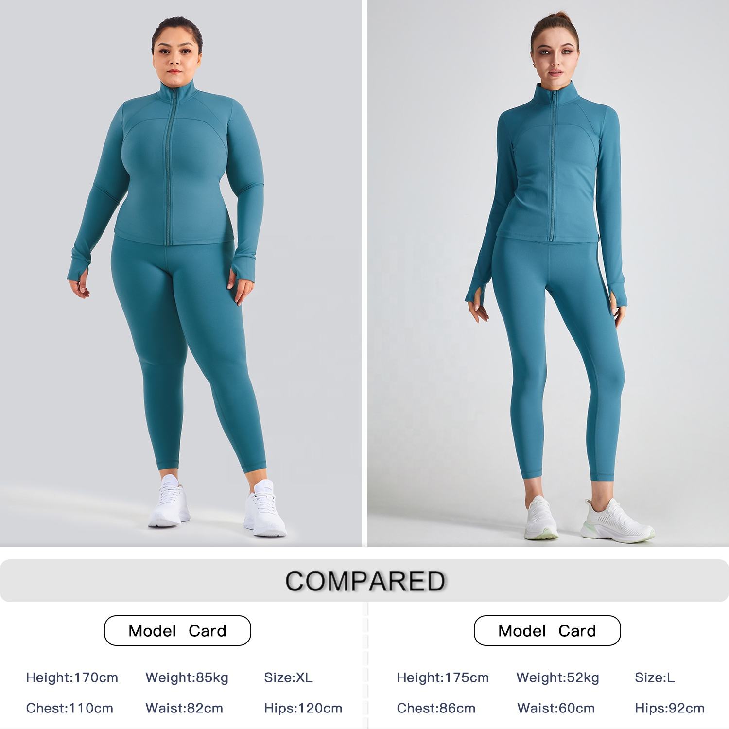 Plus Size Long Sleeve Yoga Set Women Gym Fitness Jacket Sport Active Wear