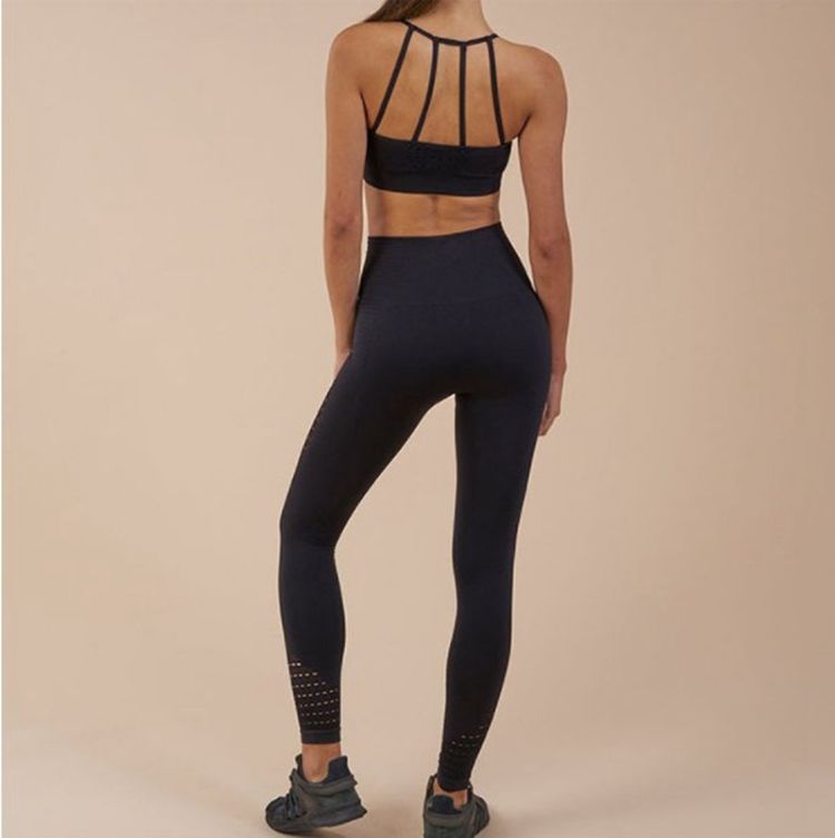 High End Bra +Leggings Breathable Stretchy Gym Clothes Seamless Yoga Set