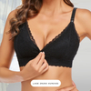 Ready To Ship Lace Comfortable Cup No Rims Front Open Buckle Cotton Crossover Maternity Nursing Bras For Breastfeeding