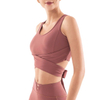 New Yoga Wear Solid Gym Sports Quick Dry Cross Back Slimming Running Top Women's Yoga Bra