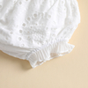 Infant Baby Summer Clothes Set Girls White Tops Pp Shorts 2pcs Hollow Ins New Cotton Outfit 0-2y