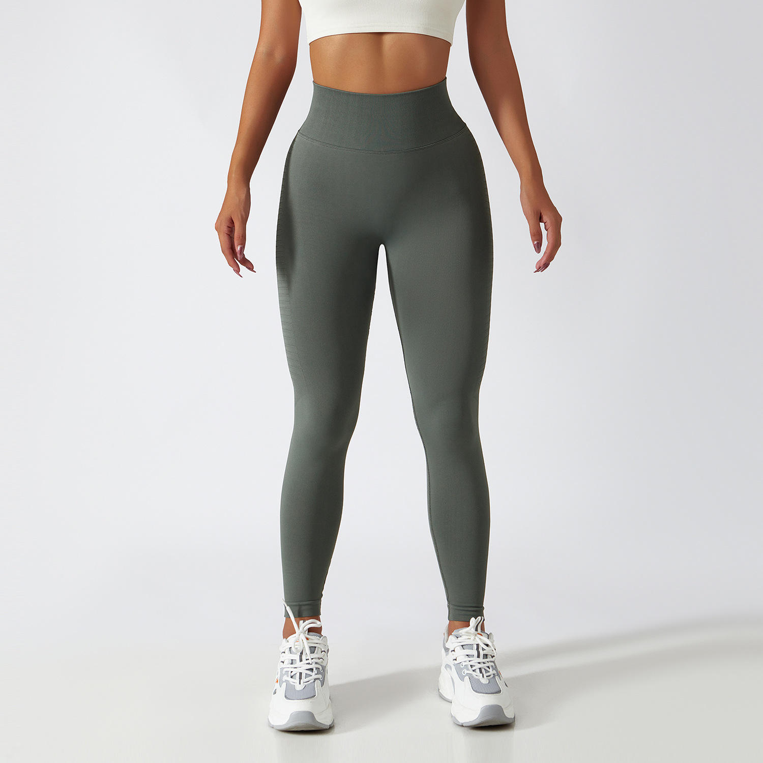 Seamless Butt Lift Yoga Leggings High Waist Stretch Workout Leggings Fast Dry Running Fitness Leggings