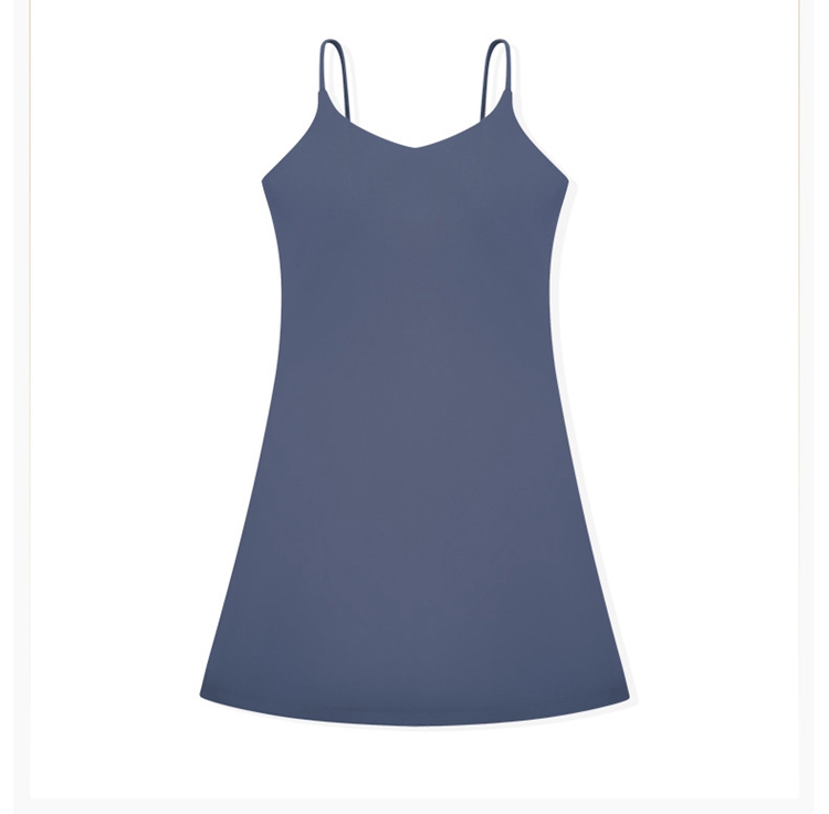 2022 Spring Summer Padded Nylon Spandex Breathable Training Workout Tennis Dress For Women