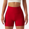 Wholesale High Waist Bubble Honeycomb Scrunch Butt Yoga Shorts Sports Fitness Workout Biker Shorts Running Gym Shorts For Women