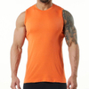 2022 Wholesale Sleeveless Breathable Quick Dry Men Sport Shirts Nylon Spandex Solid Color Slim Fit T-shirt