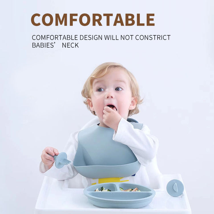Fashionable silicon Baby Bib Waterproof Infant Bibs Newborn Feeding Cloth Toddle Boys Girls Adjustable Different Styles of Bibs