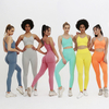2020 New Model Women Seamless Sweatsuit Slim Bra Leggings Gym Yoga Set