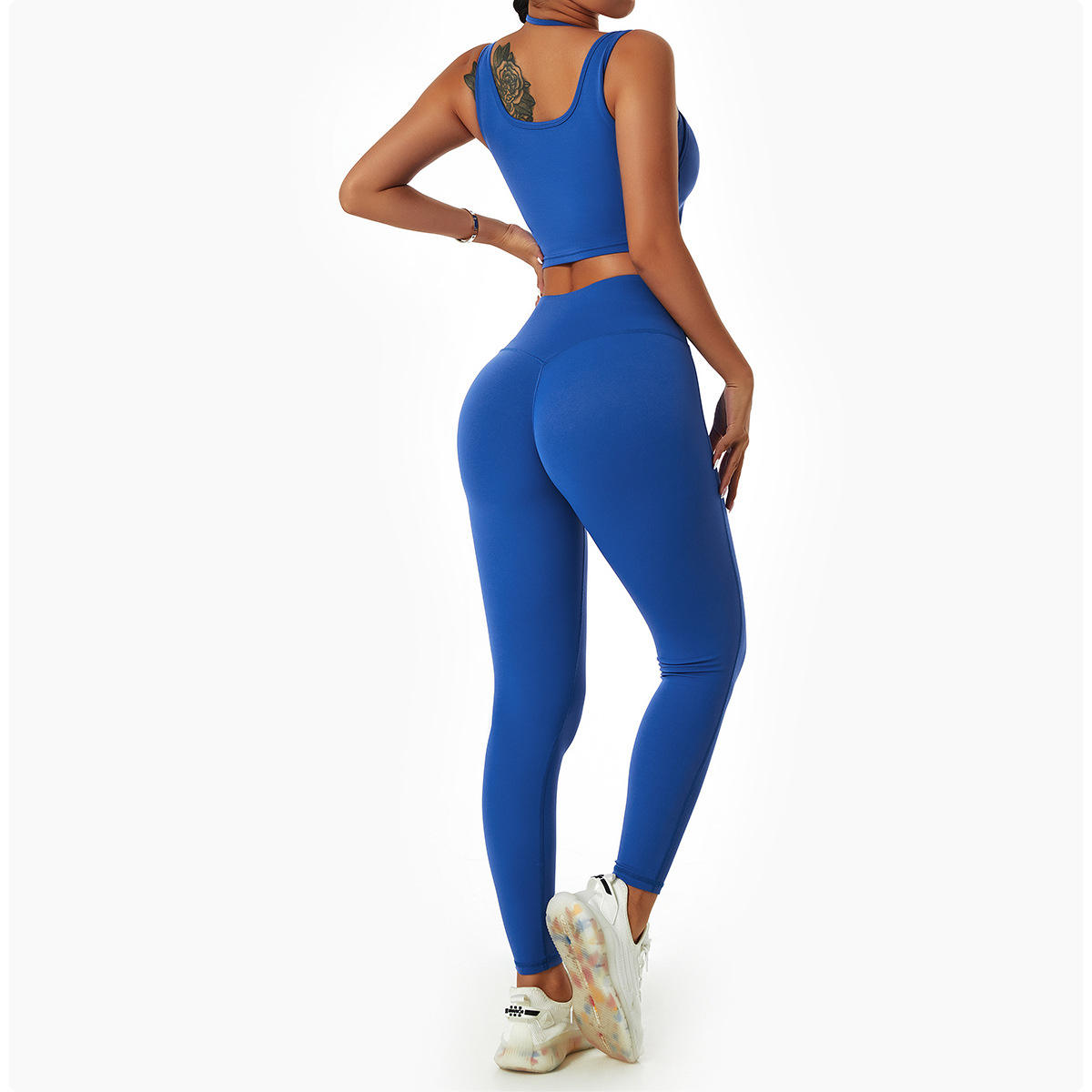 Products Description Name Fashion Sexy Outdoor Yoga Wear Diagonal Shoulder Leggings Running Naked Fitness Suit Tight Quick Drying Exercise Suit Material Polyester/Nylon Size S-XL Colors As Shown MOQ 2