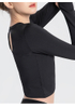 2022 Euramerican New Yoga Clothes Women Beauty Back Stretch Fitness Spring Autumn Summer Long-sleeved Slim Cropped Dovetail Top