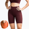 New Skinny Push Up Running Shorts Pocket Bottoms Sweat Wicking Biker Shorts Sports Running Shorts Women