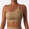 High Impact Sports Bra New Design Wholesale Gym Fitness Set Yoga Bra For Women Trendy Colors One Shoulder Sports Bra