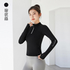 2022 Women's Autumn And Winter Yoga Clothing Suit Running Sweat-absorbing Sports Long-sleeved Top Zipper Tight