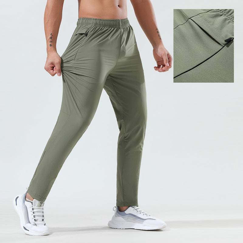 Lulu Summer Slimming Track Jogger Pants Drawstring Quick Dry Sweatpants Men Gym Fitness Workout Sports Pants For Men