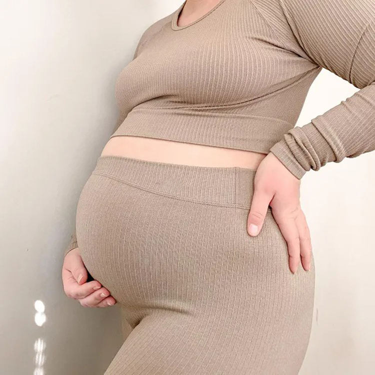 2022 New Design Custom Maternity Clothes Pregnant Women Pants Leggings Soft Tights