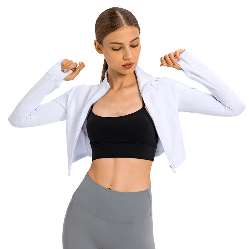 PRETTY In Stock Women Nylon windproof Slim Fit Lightweight Define Athletic Running Gym Yoga Workout Fitness Sport Jacket Coats