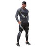 High Elastic Gym Fitness 3 Pcs Men's Biker Sets High Quality Quick Dry Running Sports Cycling Clothes Long Sleeve Sports Sets