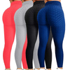Wholesale Sexy Women Solid Scrunch Butt Lifting High Waist Workout Gym Fitness Yoga Pants Jacquard Leggings